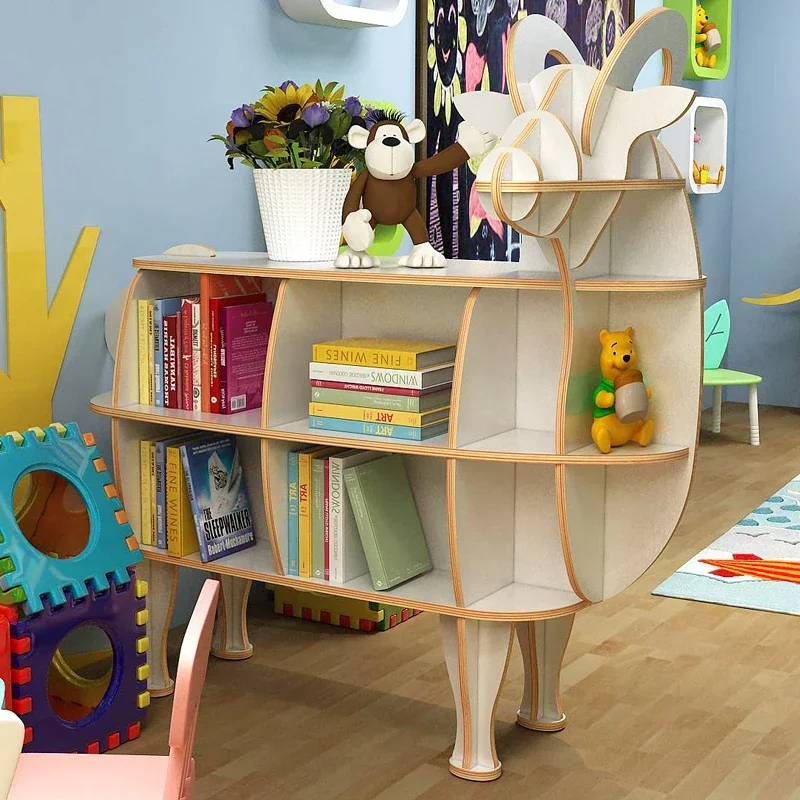 Children's Organizer Bookcase Kids Book Shelf Books Cabinets Reading Stand Storage Scaffale Cabinet Kinderzimmer Einrichtung
