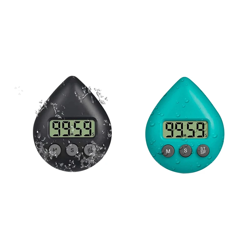 

Silent Non-Ticking Battery Operated Shower Timer, Waterproof Digital Timer, Small Size Cute Timer
