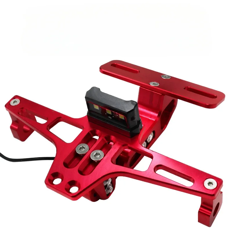 Motorcycle License Plate Holder with LED Light Universal Number Plate Bracket For Yamaha MT07 MT09 MT10 Kawasaki Z750 Z800 Honda