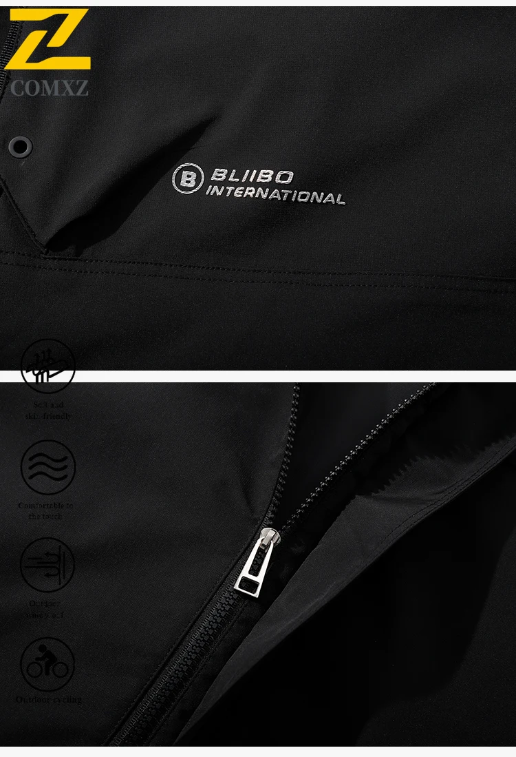 EiAO  Jacket Men's American Workwear Waterproof Windproof Multi-Pocket Outdoor Coat for Hiking Camping Fishing Urban Adventure