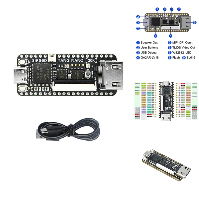 

Для Sipeed Tang Nano 20K FPGA макетная плата RISCV Linux Ретро игровой плеер