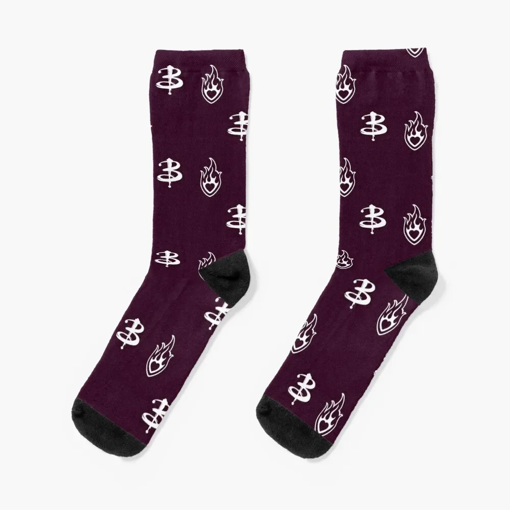 

Buffy Heart Flame Emblem Socks christmass gift winter gifts Ladies Socks Men's