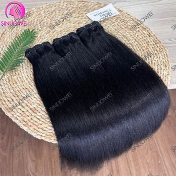 15A Yaki Virgin Human Hair Bundles Sew in Extensions Double Weft Burmese 100% Unprocessed Virgin Bundles Human Hair Extensions 1