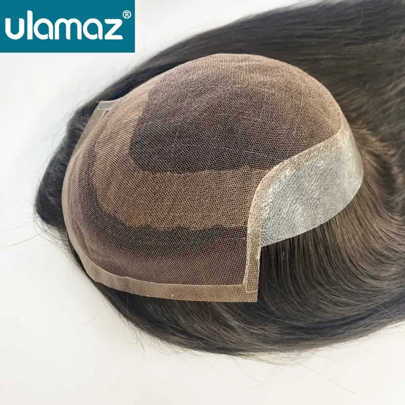 Topper per capelli in pizzo PU per donna, parrucca lunga e liscia, parrucche da donna, parrucca frontale in pizzo con capelli umani, topper per capelli personalizzato, parrucche da donna - immagine 2