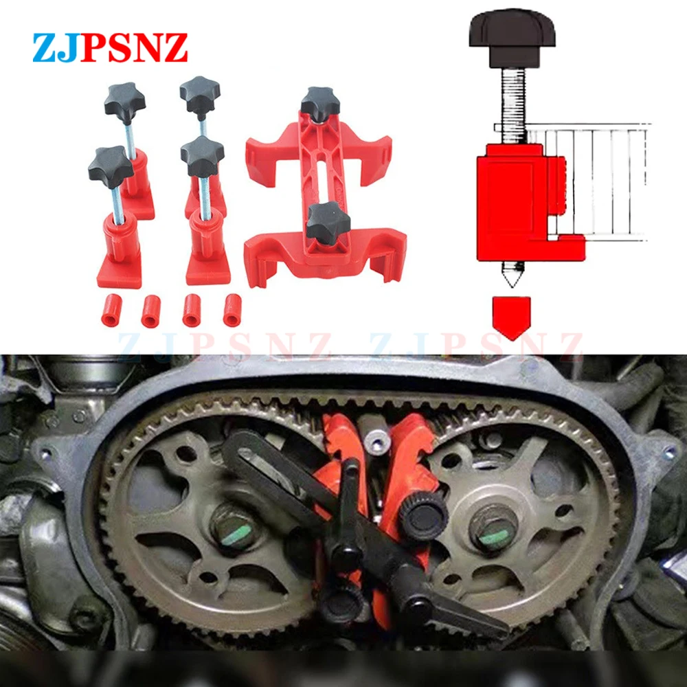 

Car Cam Camshaft Lock Holder Car Engine Timing Lock Tool Kits Double/Single Camshaft Retainer Timing Belt Fix Changer Universal