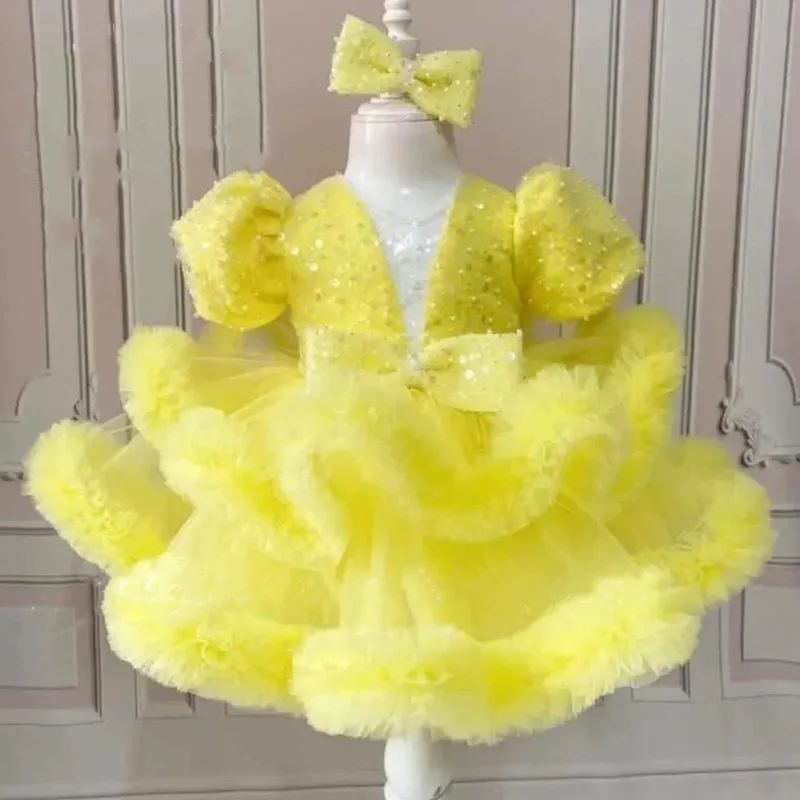 

Personalized Fluffy Kids Birthday Party Gown Baby Girl New Celebration Flower Girl Dress Gift for Christmas