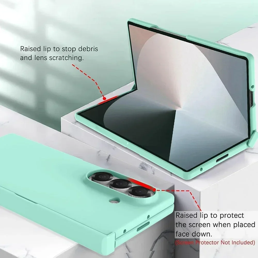 Luxury Candy Colored Foldable Protective Phone Case - Solid Color Shockproof Bumper Hard Cover