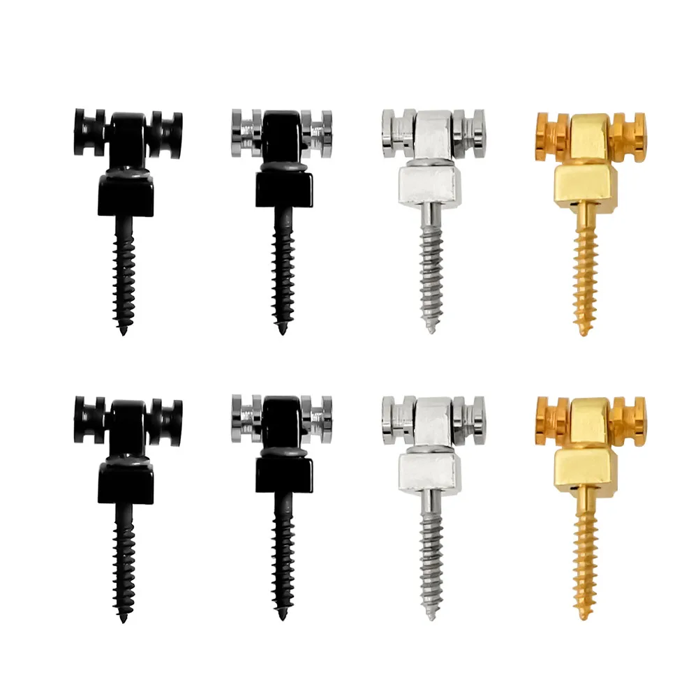 2 stücke Elektrische Gitarre Chrome Roller String Bäume Retainer Montage Baum Guide Silbrig Schwarz Goldene 4 Farben
