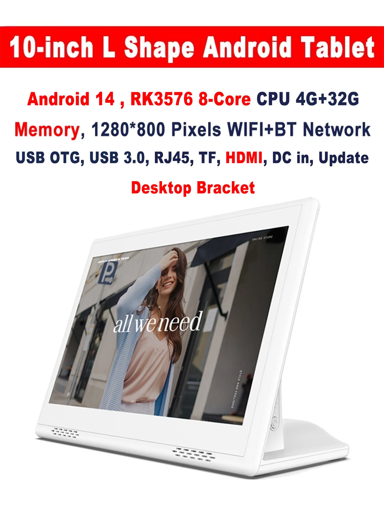 جهاز كاشير لوحي بنظام أندرويد شاشة كاملة لمس 10.1...