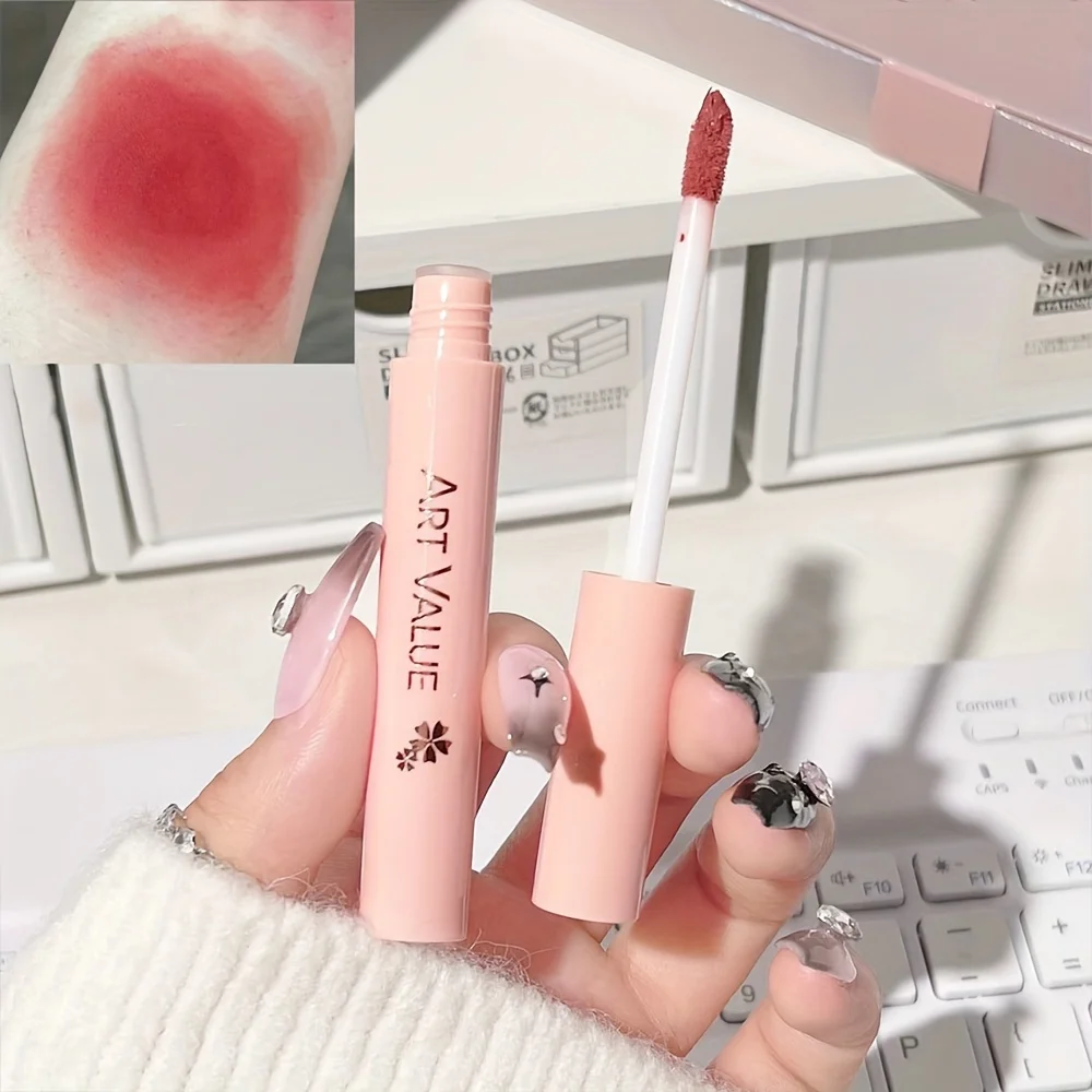 Lip Gloss Set Kit,5pcs Lip Mud Lip Balm with Necklace for Valentine's Day Birthday Holiday Gift Matte Liquid Lipsticks Cosmetics 6