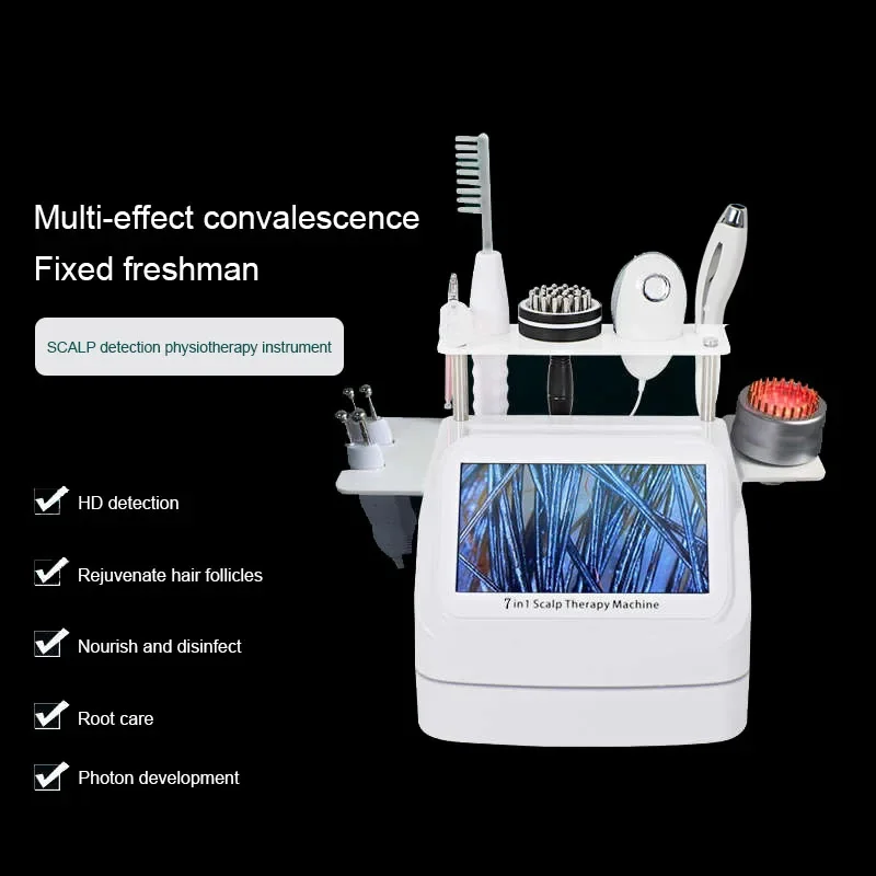 skinand scalp care anti-defixation hair multi-functional detection hair follicle cleaning micro-electric massage instrument