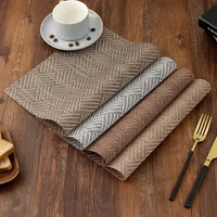 2/4/6PC Heat Insulation PVC Placemats Durable Waterproof Oil Proof Dining Table Pads for Hotel Banquet Restaurant  Kitchen Decor 3