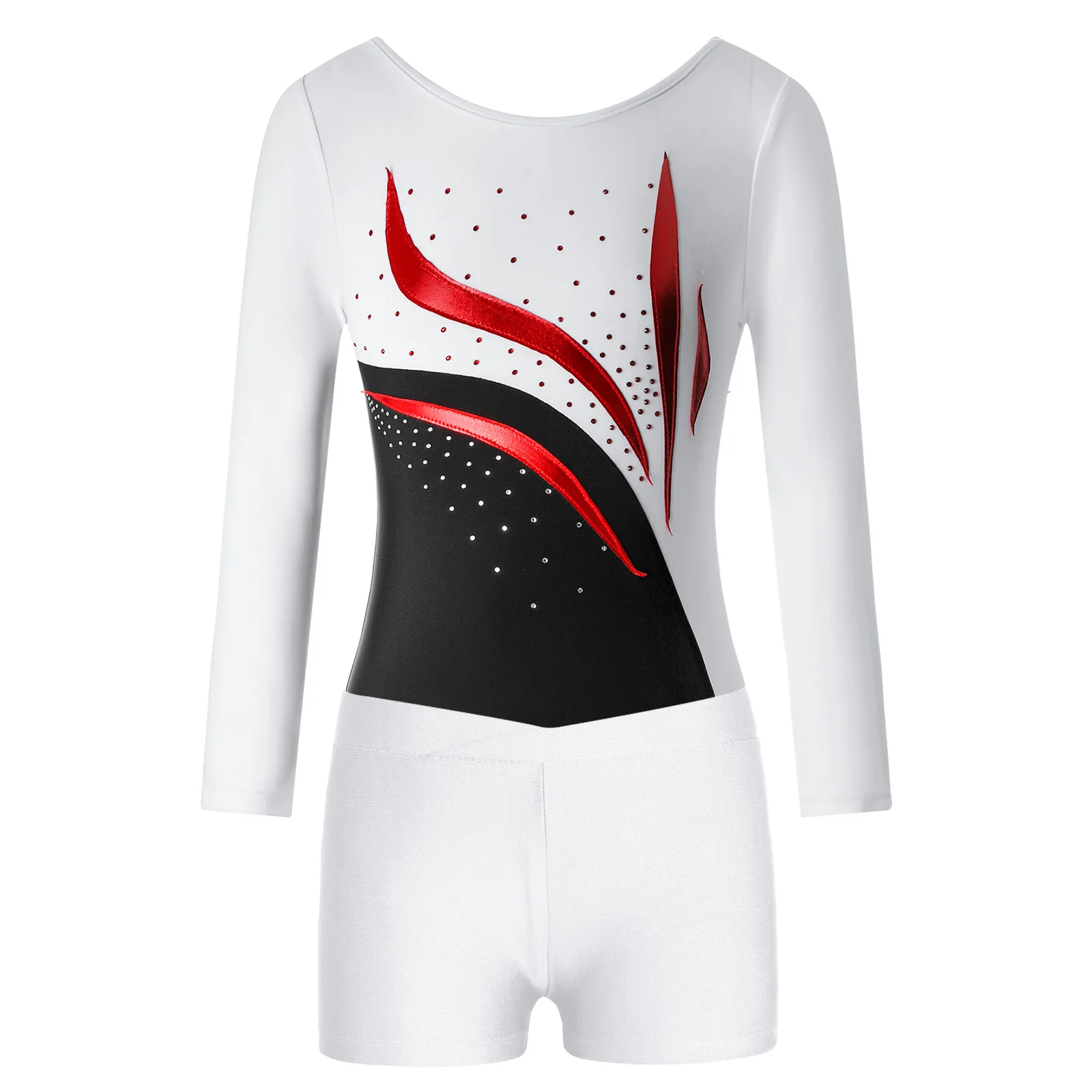 Kinderen meisjes ballet dans turnpakje ritmische gymnastiek kunstschaatsen yoga bodysuit lange mouw glanzende strass danskleding – koop de beste producten in de online winkel