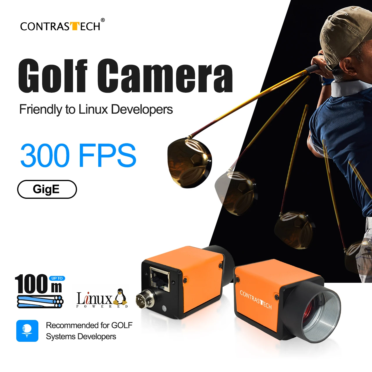 0.3MP 1000fps PYTHON300 Golf Swing 1/4” GigE USB3.0 High Speed Machine Vision Camera for Industrial Inspection Contrastech 4