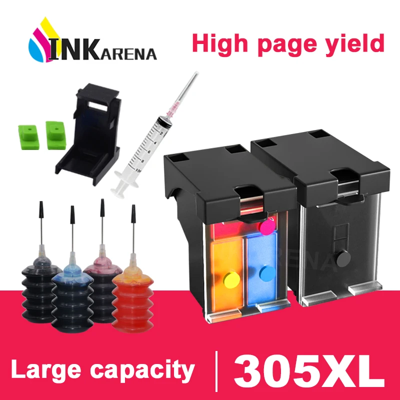 Inkarena-recarga de Cartuchos de Tinta Compatíveis para Impressora hp 305 305xl Deskjet 2700 2710 2720 2721 2722 2723 4110 4120