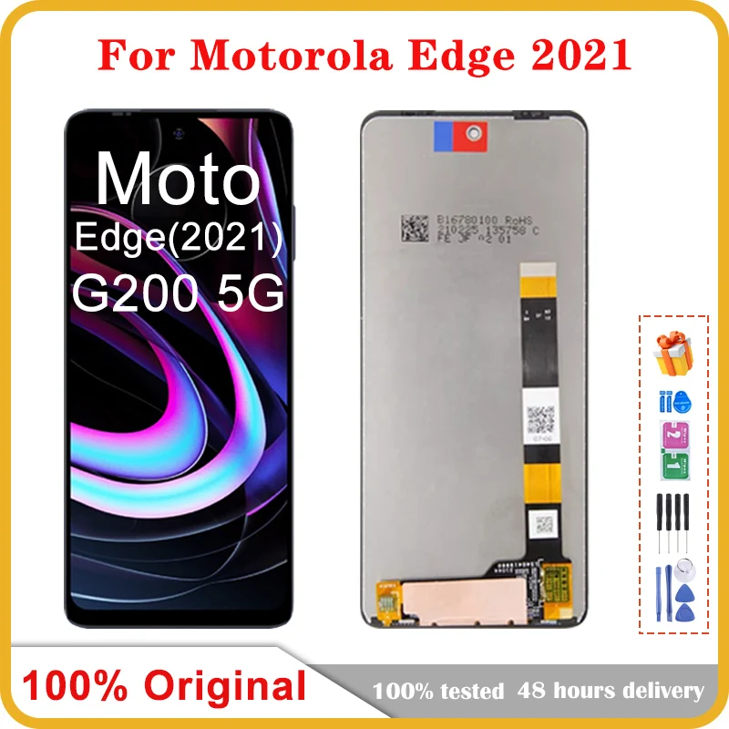 6.8 "Originale Per Motorola Moto Edge 2021 Display Lcd Touch Screen Digitizer Assembly Sostituzione Per Schermo Lcd Moto G200 5G