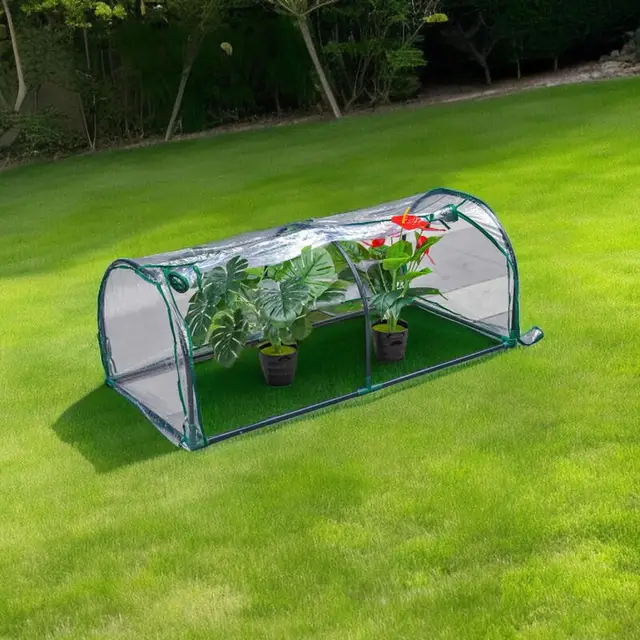 Transparent Garden Warmer Cover Vegetable Flower and Plant Insulated Warming Shed Greenhouse Warming Sunroom Rainproof Cover New 2