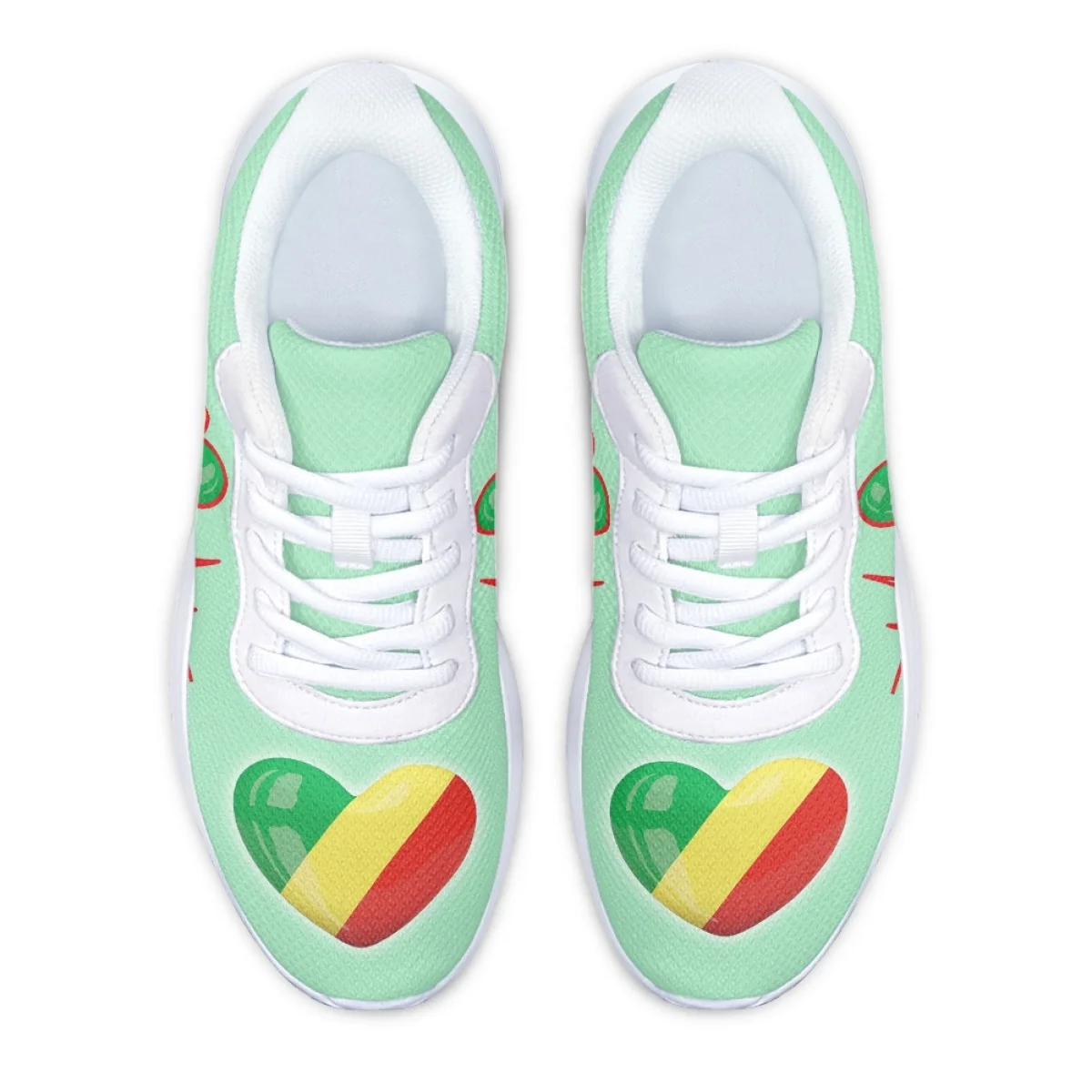 Republic of Congo Flag Pattern Breathable Soft Women Casual Shoes Comfort Shock Absorbing Non-slip Ladies Sneaker for Outdoor