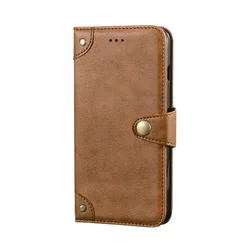 Retro Leather Back Case with Metal Buckle - Premium Protective Cover and Accessories (Yellow)