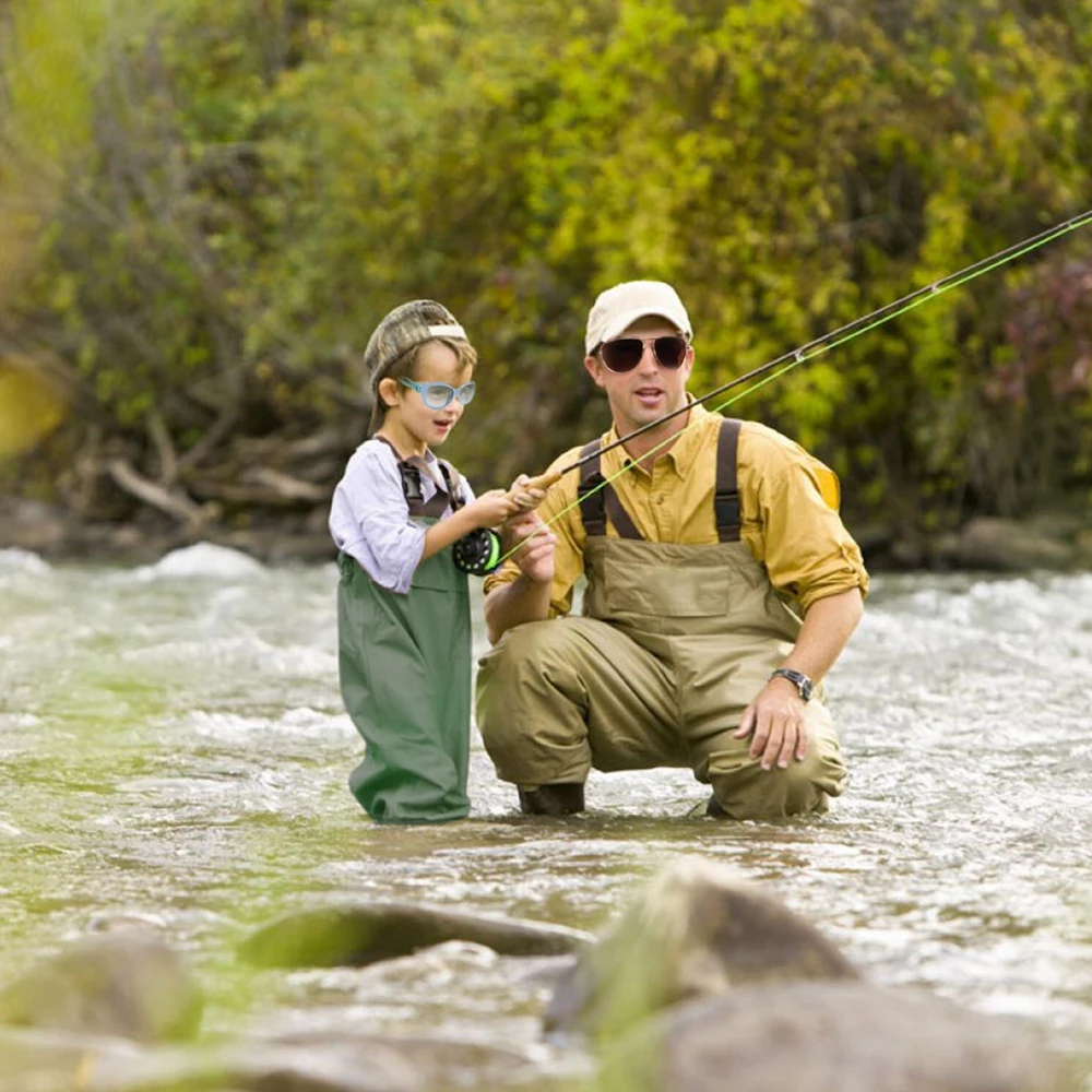 Goture Kid Fishing Waders 100% Waterproof Chest Fishing Pants 2-9 Years Old  Children Wader Girl Boys Fishing Suit with Boot