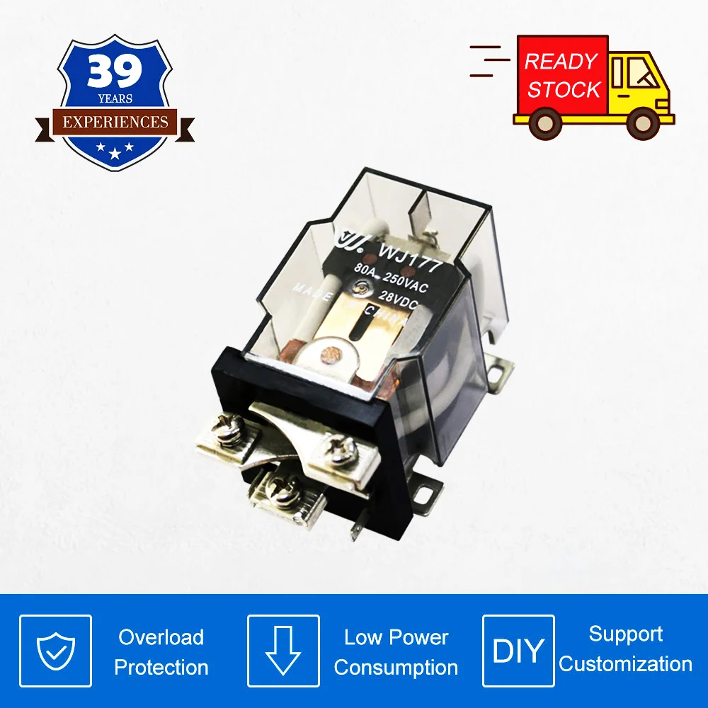 WJ177Jqx60fSolenoidcoilGeneralSPDTPowerRelays80A250VAC