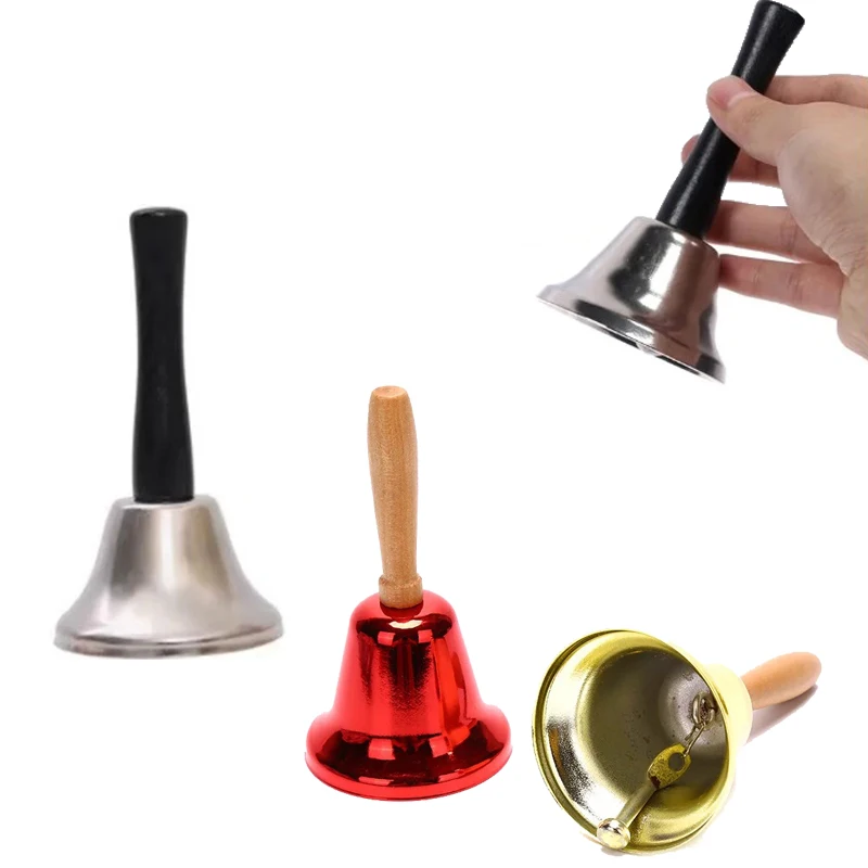 Cloche à Main, Cloche à Main De Noël, Cloches D'appel, Cloche De Table De Noel Sonnette De Service Pour Meditation Pet Feeding Priere Decoration Or 90057604