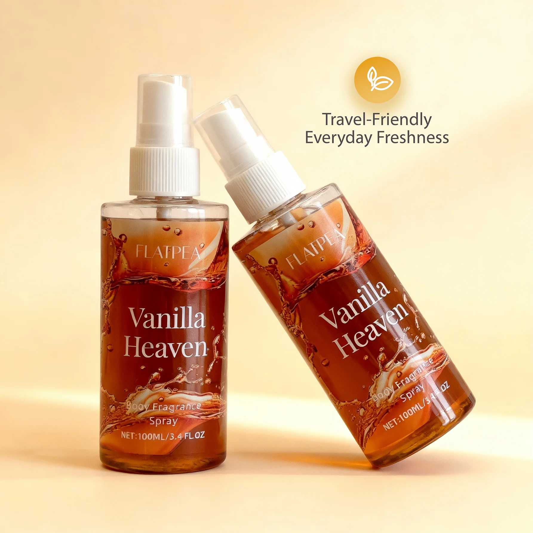 1pc 100ml Portable Vanilla Caramel Food Fragrance Room Spray, Air Freshener,Recommended Gift, Christmas_voghion.com