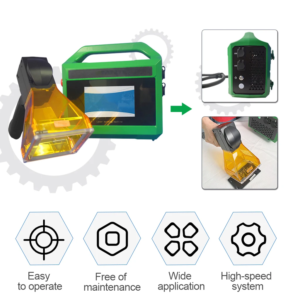 Portable Handheld Laser Engraving Marker 30W Battery for Different