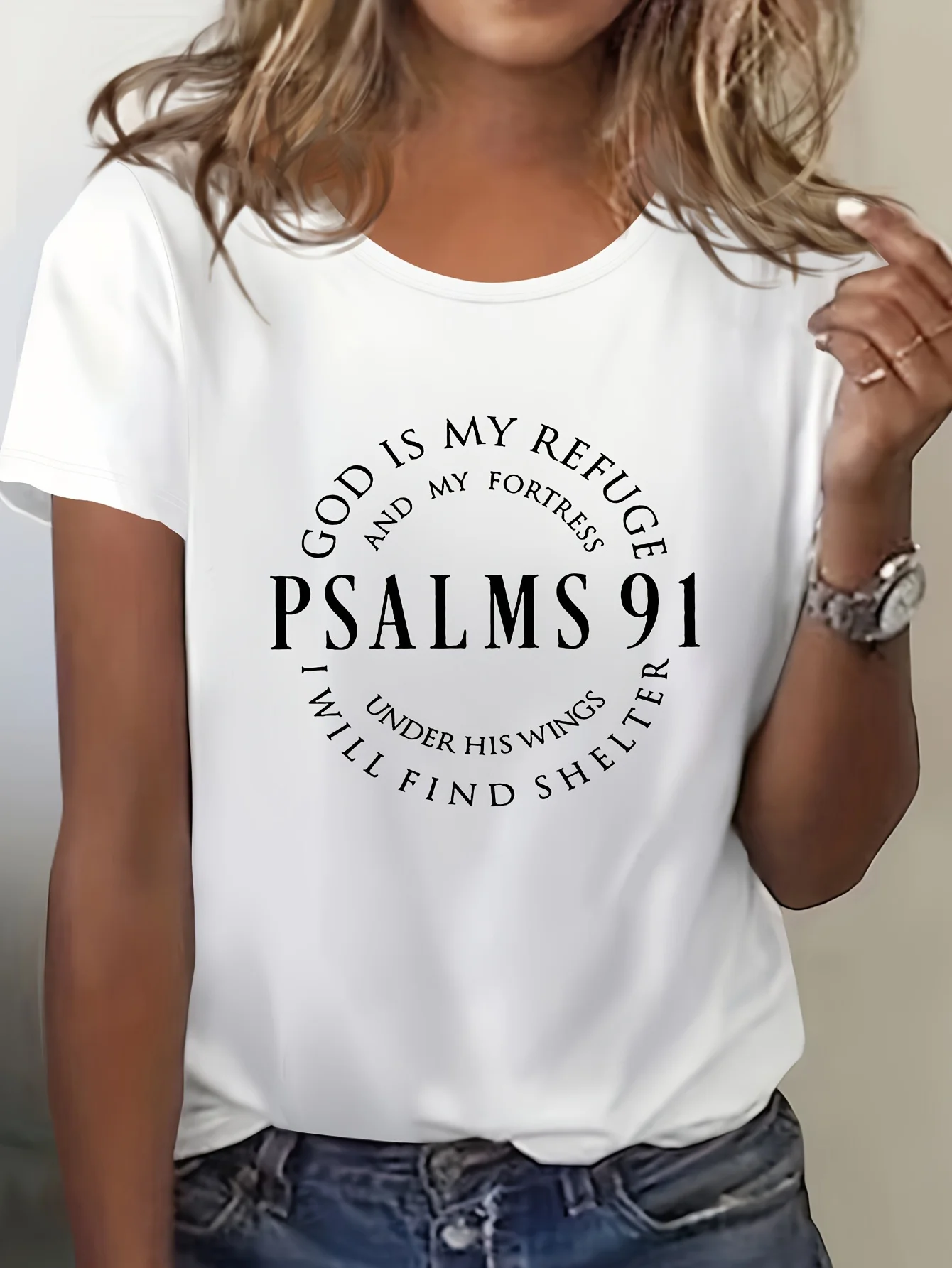 

Letter Print T-shirt, Short Sleeve Crew Neck Casual Top For Summer & Spring, Women's Clothing