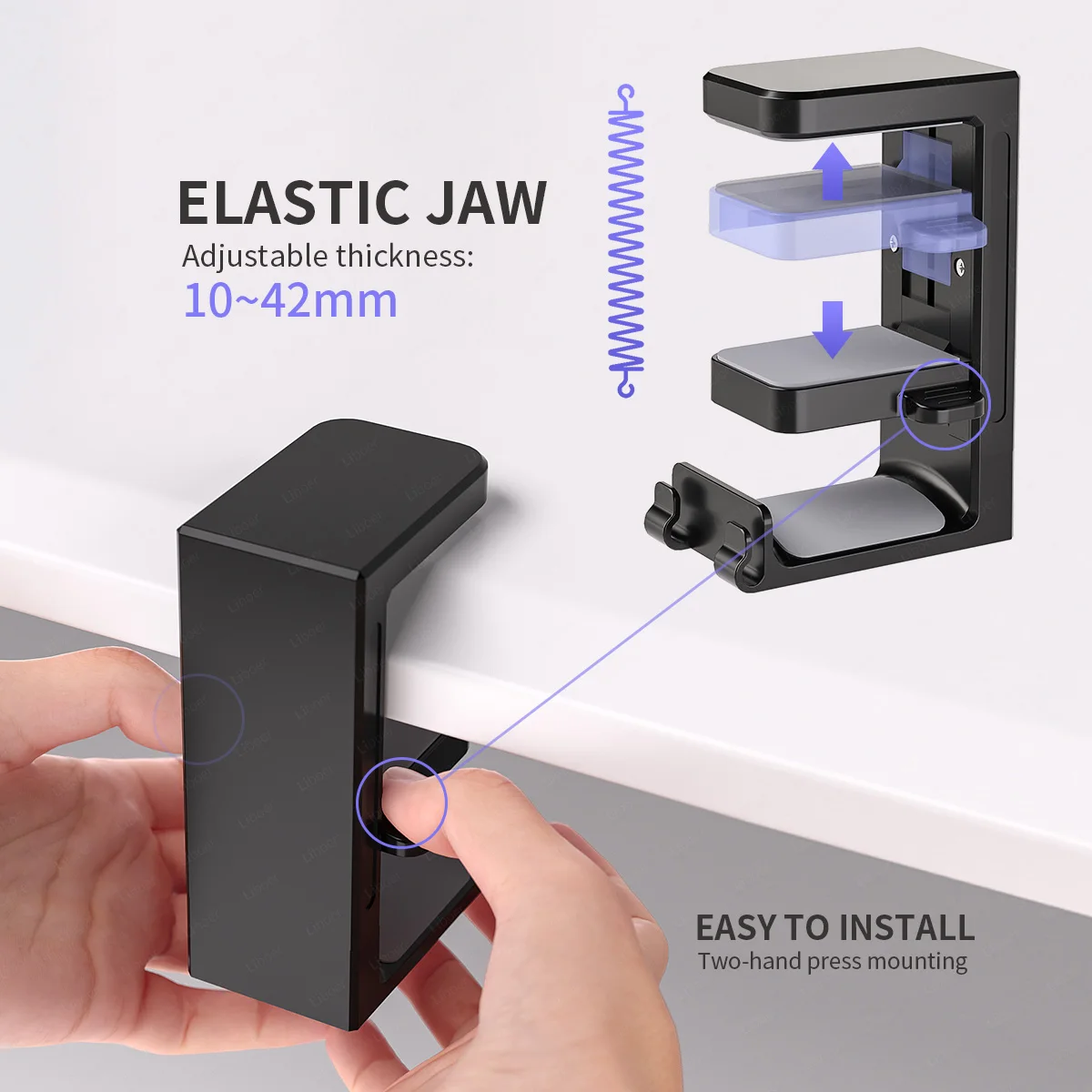 حامل سماعة ووحدة تحكم ألعاب 2في1 – تنظيم فائق للطا...