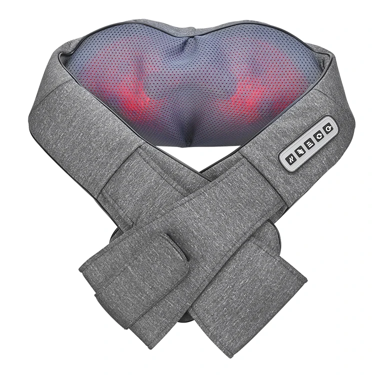 KIKI NEWGAIN Cationic Fabric Rechargeable Electric With Belt Cordless Deep Kneading Shiatsu Neck Shoulder Relax Massager Shawl