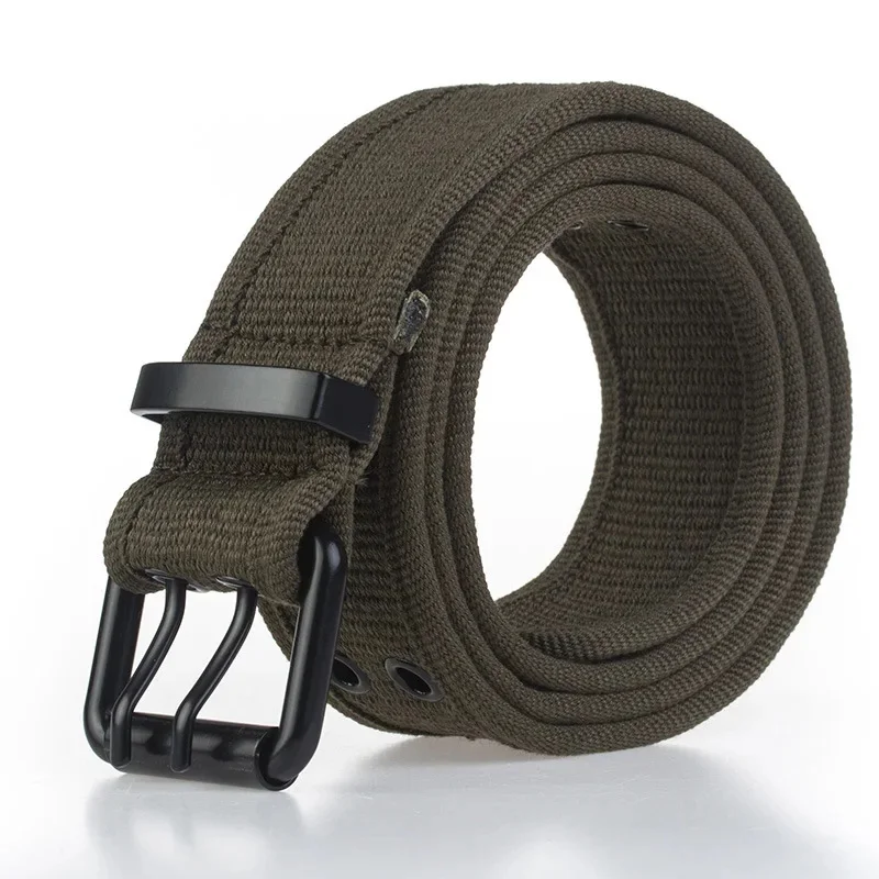 

New Metal Eyelet Pin Buckle Belts Casual Soft Canvas Belt For Men Cozy Durable Male Jeans Waistband Outdoor Hiking Accessories