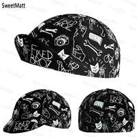 SweetMatt  Classic Retro Black Series Polyester Bicycle Men's Caps Summer Breathable Quick Dry Bike Hat Cycling Sports Balaclava 2