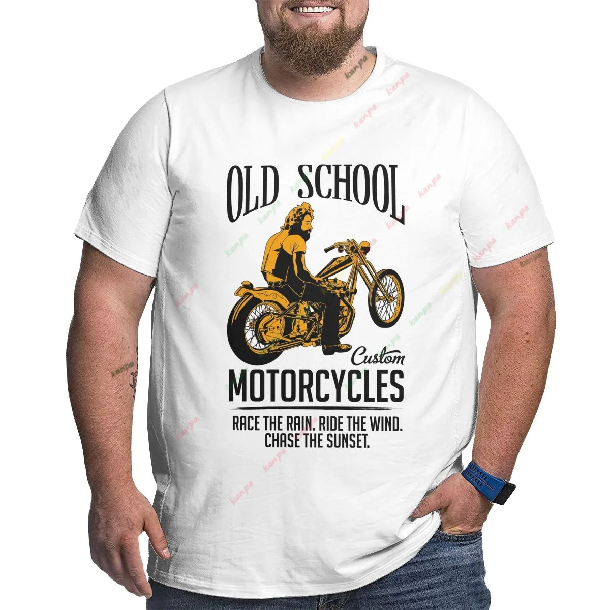 

Футболка мужская оверсайз с принтом мотоцикла, модный топ с коротким рукавом, Повседневная Уличная одежда, 6XL