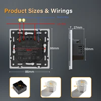 BSEED WIFI Light Switch 1/2/3/4Gang 2Way Smart Click Button Switch Glass Panel White LED Indicator Tuya Smart Life Alexa Control - Image 6