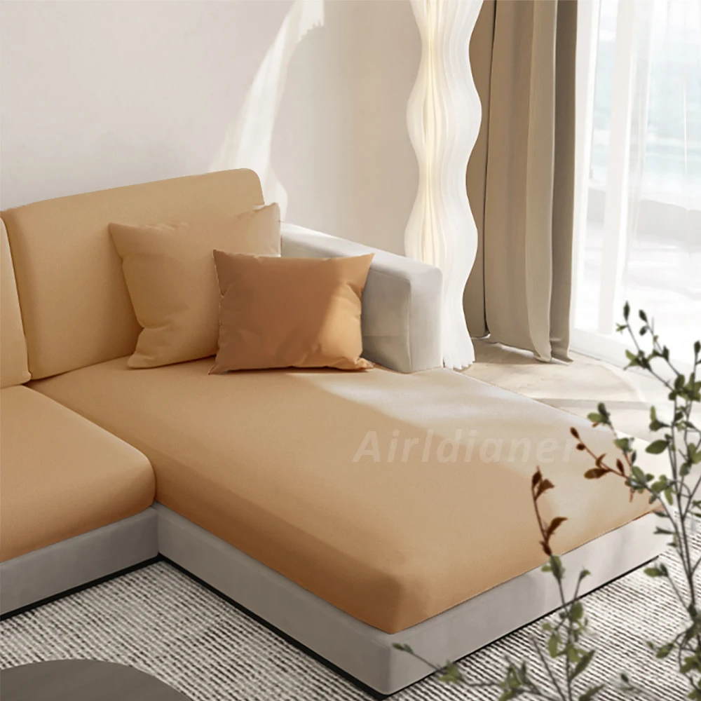 Velvet Sofa Seat Cushion Cover for Living Room Soft Elastic Sofa Cover Furniture Protector L Shape Corner Couch Slipcover