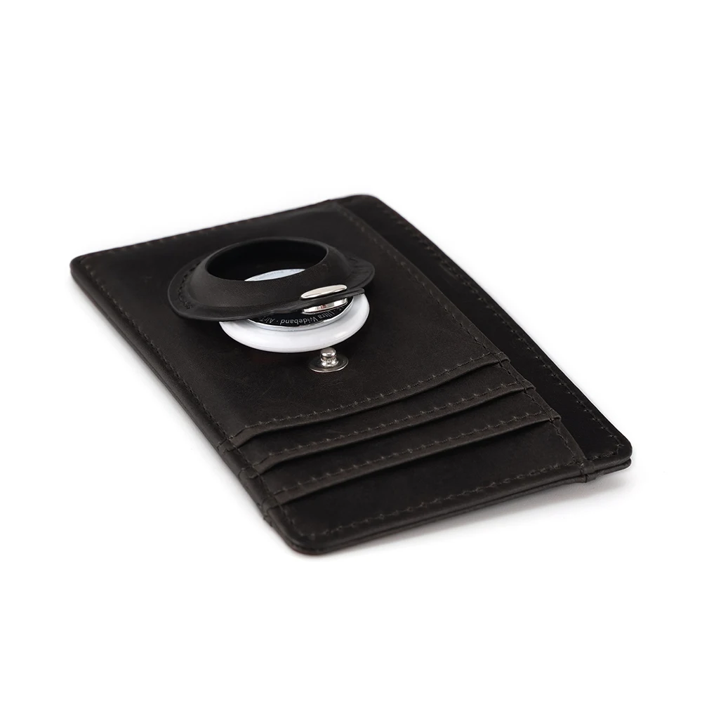 JOYIR Genuine Leather RFID Slim Minimalist Card Holder Blocking Anti-theft Business Card Case Smart Wallet Airtag Holder
