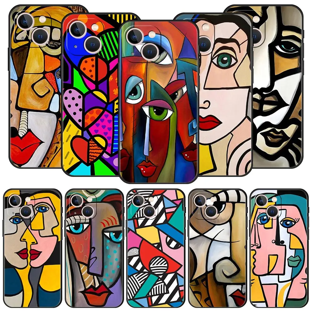 Iphone 11 Pro Silicone Painting Iphone 12 Mini Picasso Case Mobile