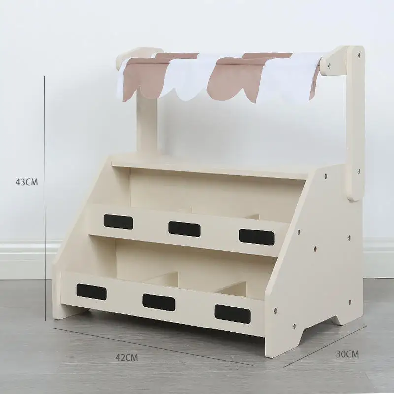 Wooden Role Play Toy Simulated Fruit Store Montessori Kids Toys Role Pretend Vegetable Shop Simulation Wooden Toys 2