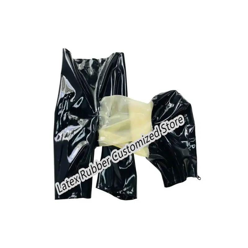 

Handmade sexy Latex Mask with Underwear Mask Hood Shorts Boxer Black with Transparent Customized 0.4mm