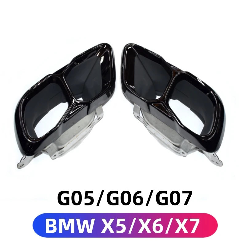 Stainless Black Exhaust Muffler Tail Pipe Covers For BMW X5 G05 & X7 G07 (2019-2020)