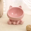Cat Bowl Pet Accessories Ceramic Diagonal High Feet Cute Protection Cervical Spine Dog Bowl Drink Water Bowl Pet Supplies 4