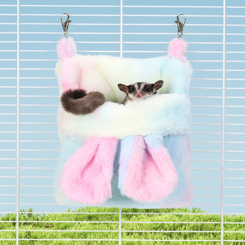Warm Hanging Hammock Swing Bag Hamster Sleeping Bed Pouch Bed for Squirrel Guinea Pig Sugar Glider Pet Accessories