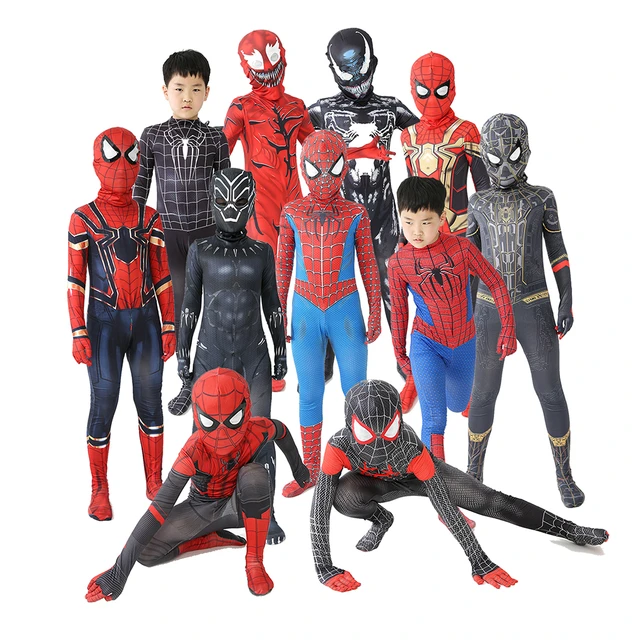 Cosplay Spiderman Costume Iron Costume Superhero Movie Halloween Costumes  For Children Spiderman Anime Cosplay Boys Suit - Cosplay Costumes -  AliExpress