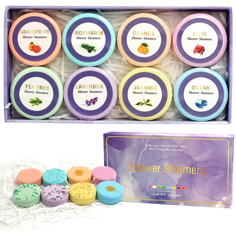 Shower Steamers Aromatherapy - Birthday Gifts for Women, 8 Pack Shower Bombs with Essential Oils, Spa Gifts for Women, Mom