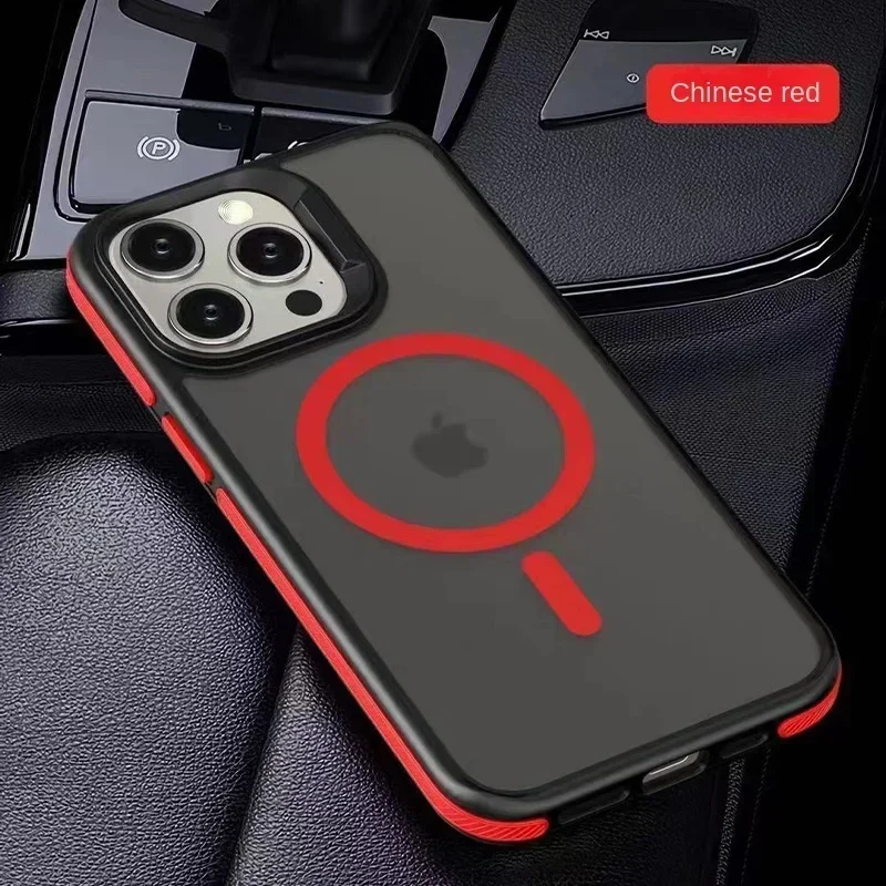 Premium Magnetic Matte Translucent Armor Shockproof Case with Magsafe