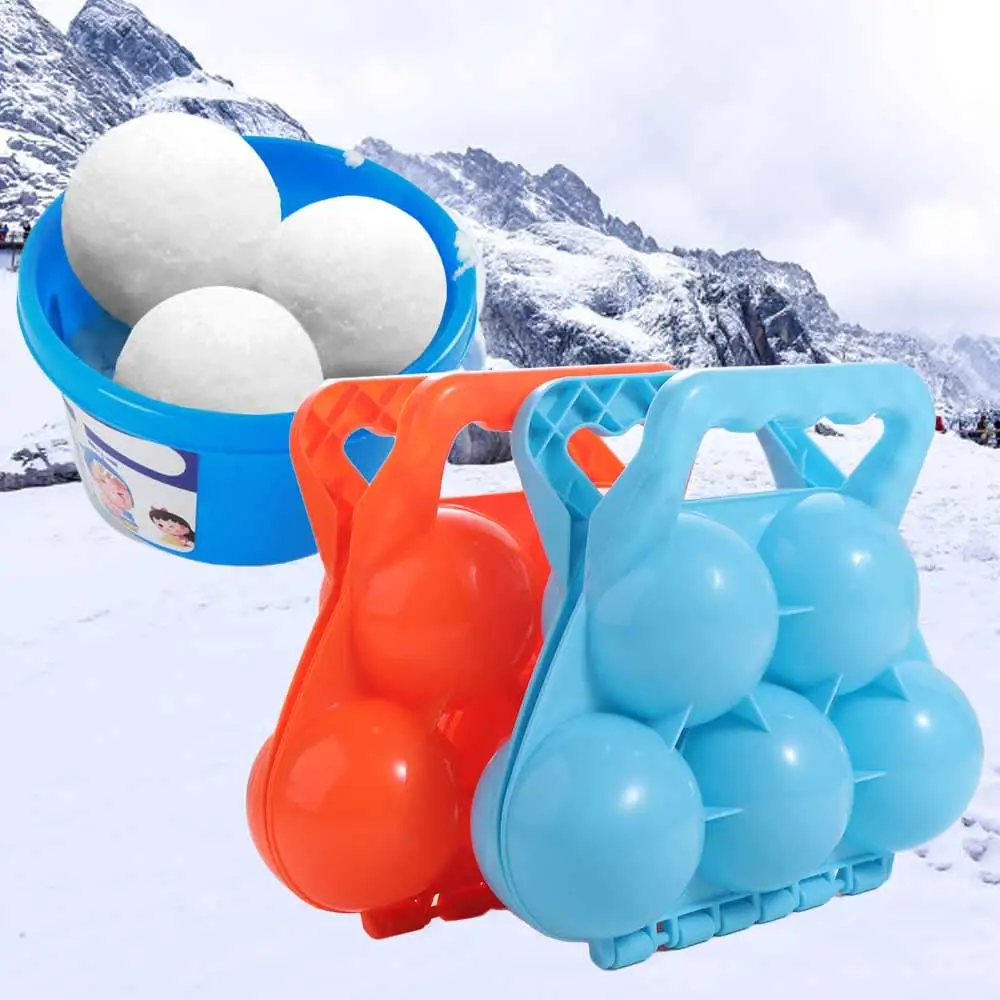 Plastics Snowball Maker Clip Wear-resistant Double ball Snow Ball Mold Tool Durable Portable Winter Fight Clip Toy