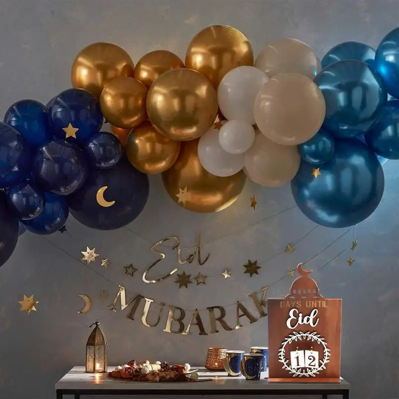 벽난로 침실용 DIY Eid 카운트 다운 달력, 나무 Eid 강림절 달력 장식
