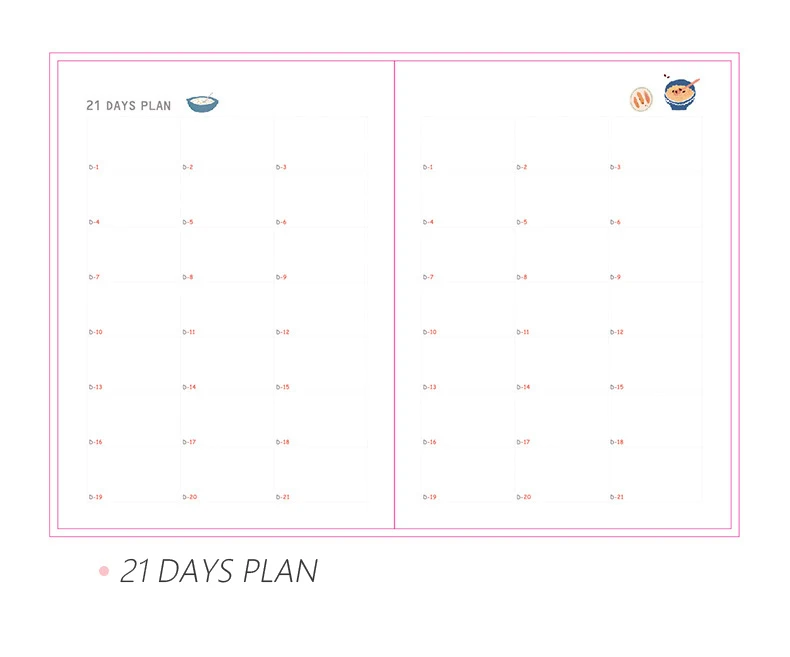 365 Alltags planer Notizbuch farbige Seiten Lernplan Tage Timeline Zeitplan Notizblock täglich monatliches Tagebuch Buch – Detail 9