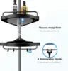 Corner Shower Caddy Tension Pole: Adjustable Stainless Steel Shower Organizer with 4 Tier Shelf for Bathroom Bathtub Tub Shampoo 2